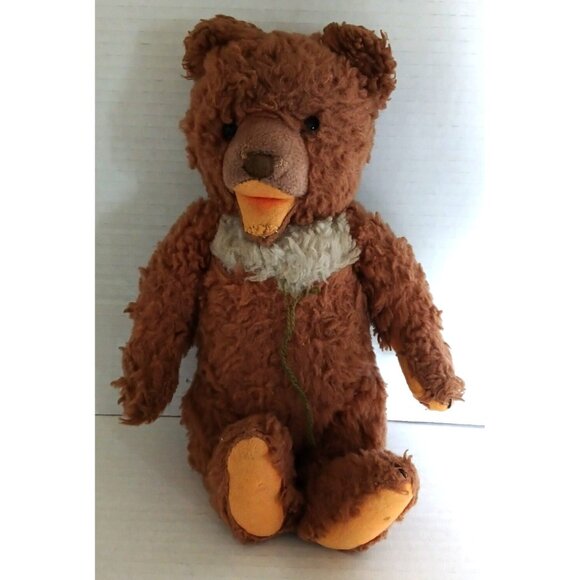 Vintage German STEIFF Soft Furry Zotty Teddy Bear Germany Buttom Plush Stuffed - Picture 10 of 10